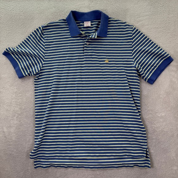 Brooks Brothers Other - Brooks Brothers 346 Mens Medium Blue Green Stripe Polo Shirt Original Fit EUC